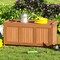Outdoor Wood Deck Box 3-in-1 Storage Bench for Cushions and Tools